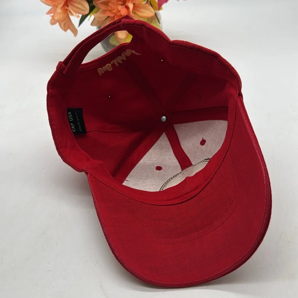 United States Marine Corps Red Baseball Cap Adjustable HT8260 - Picture 4 of 5